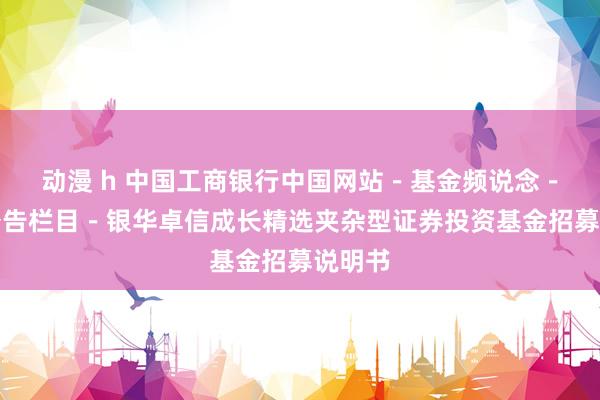 动漫 h 中国工商银行中国网站-基金频说念-基金公告栏目-银华卓信成长精选夹杂型证券投资基金招募说明书